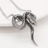 New European and American Retro Domineering Necklace Punk Style Winding Snake Men's Necklace Pendant