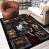 Horse Art Gallery Pattern Rug Floor Mat for Living Room or Bedroom Soft and Comfortable Carpet a Gift for Birthday and Holiday.