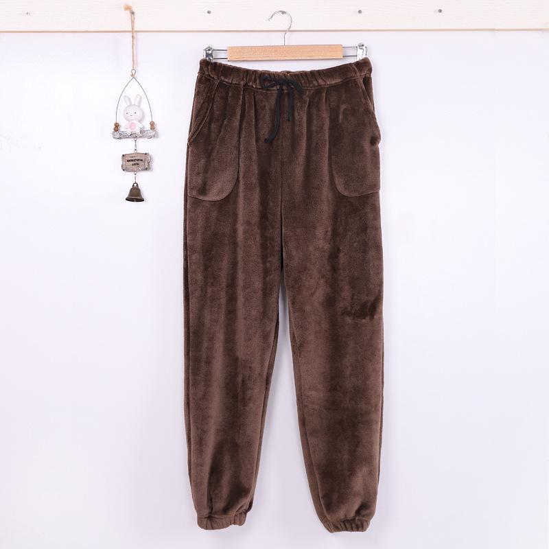 

Пижамные леггинсы унисекс из фланели: Плотные, теплые, большие размеры для пар — идеально подходят для осени и зимы Female; M