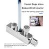 4/6 Point Universal Extractor for Faucet Angle Valve Break Wire&Triangle Valve Head Screws Multifunction Screw Removal Bolt Kit