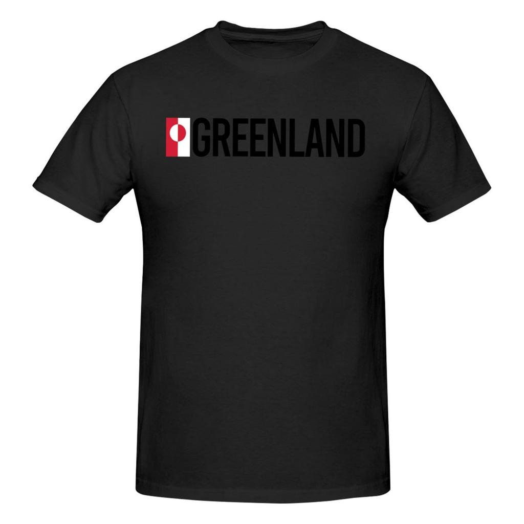 Unisex Greenland Country Flag T Shirt Streetwear Plus Size Oneck Cotton Sleeve Tshirt