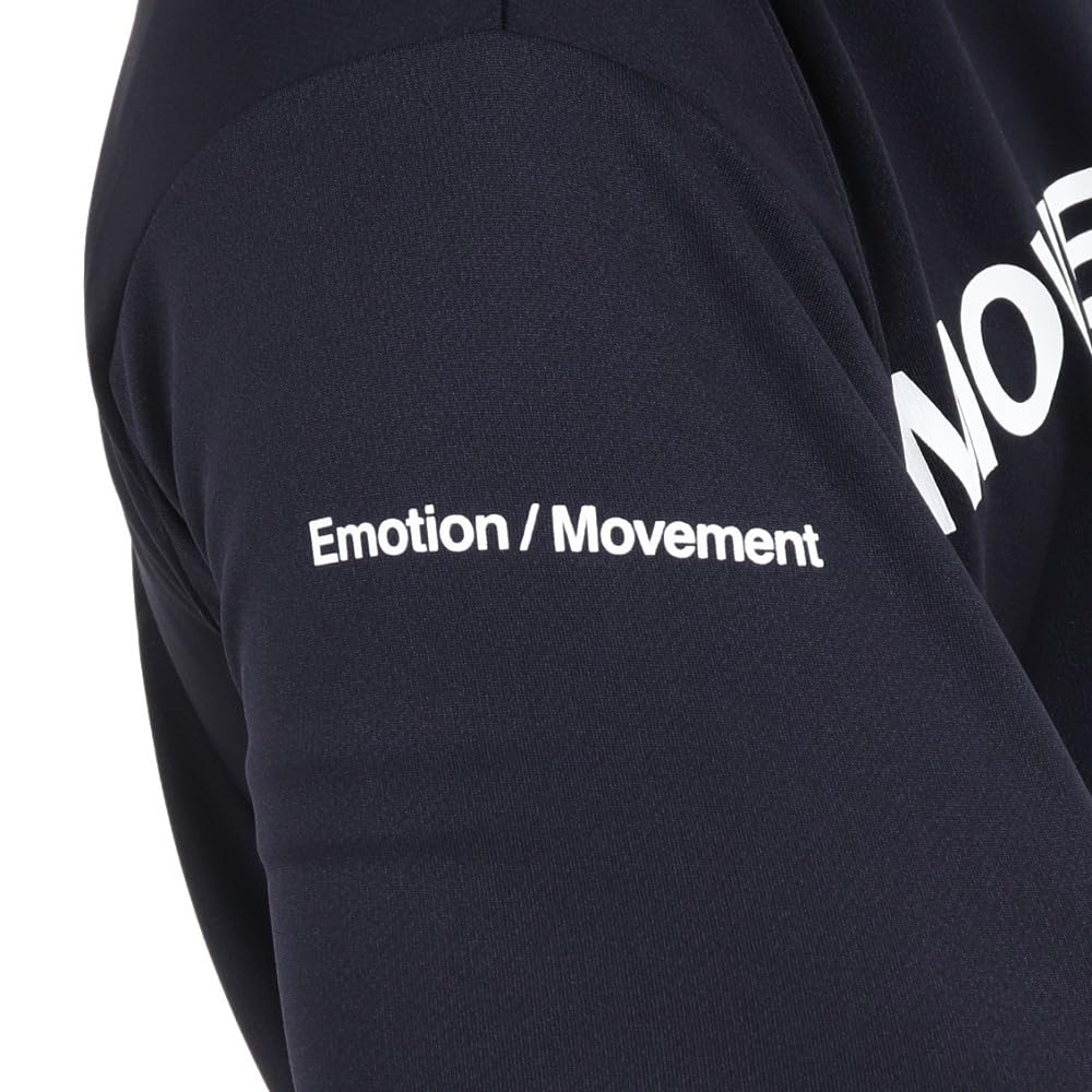 DESCENTE Smooth Mock Neck Short Sleeve Size LL Men's T-Shirt, Navy, (DX-C2501XB NV)