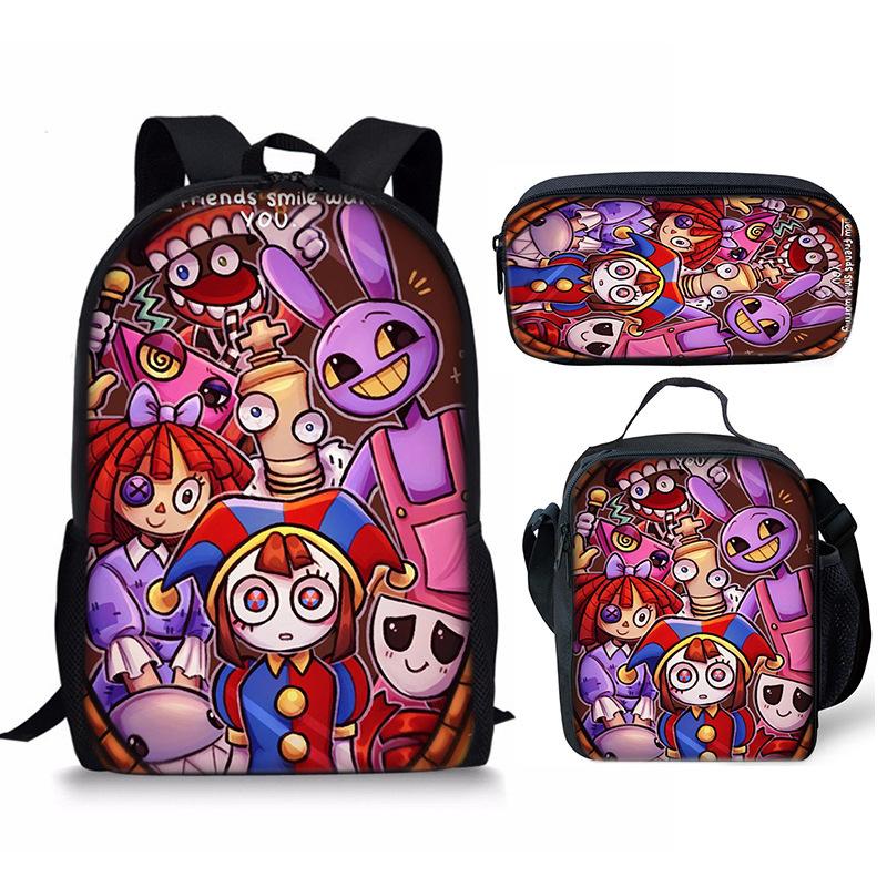 Magic Number Circus Theamazingdigitalcircus Student School Bag Meal Bag Pencil Bag Pencil case