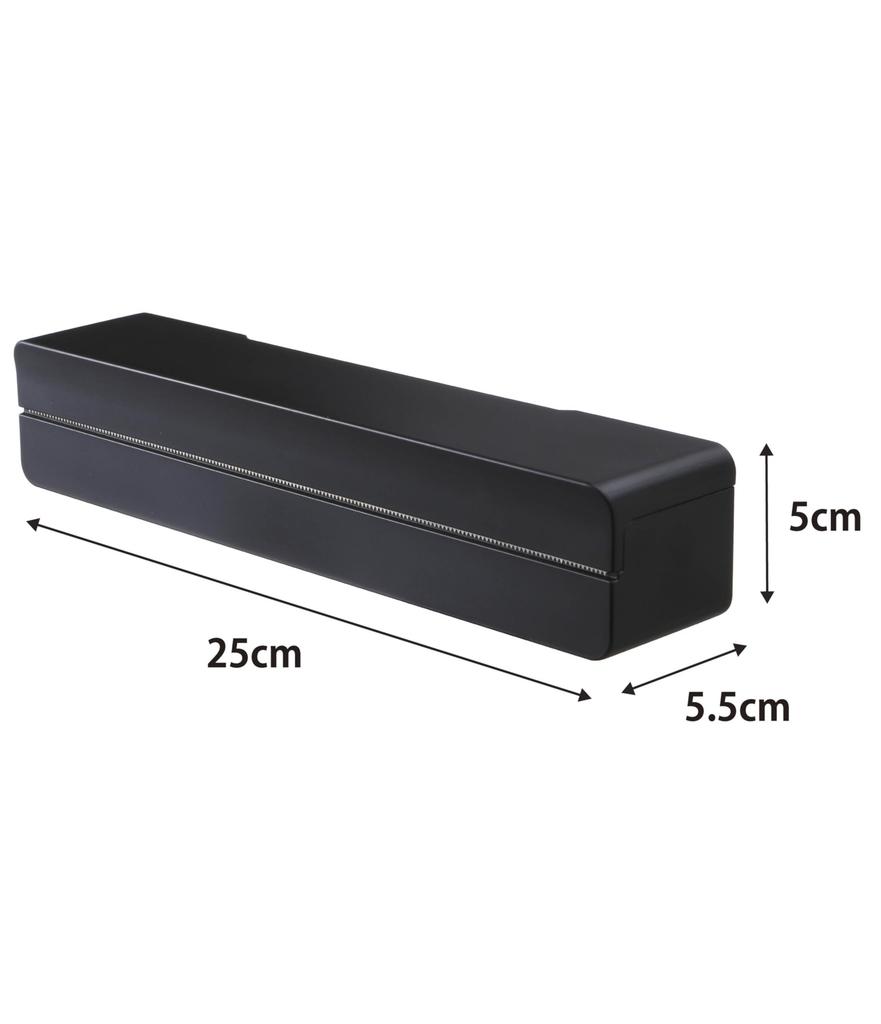 Yamazaki Tower Wrap Case Magnet Wrap Dispenser 22cm Black 3246