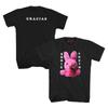 Mike Kelley Youth Band Pink Rabbit Print Duży okrągły dekolt Luźna bawełniana koszulka z krótkim rękawem Unisex