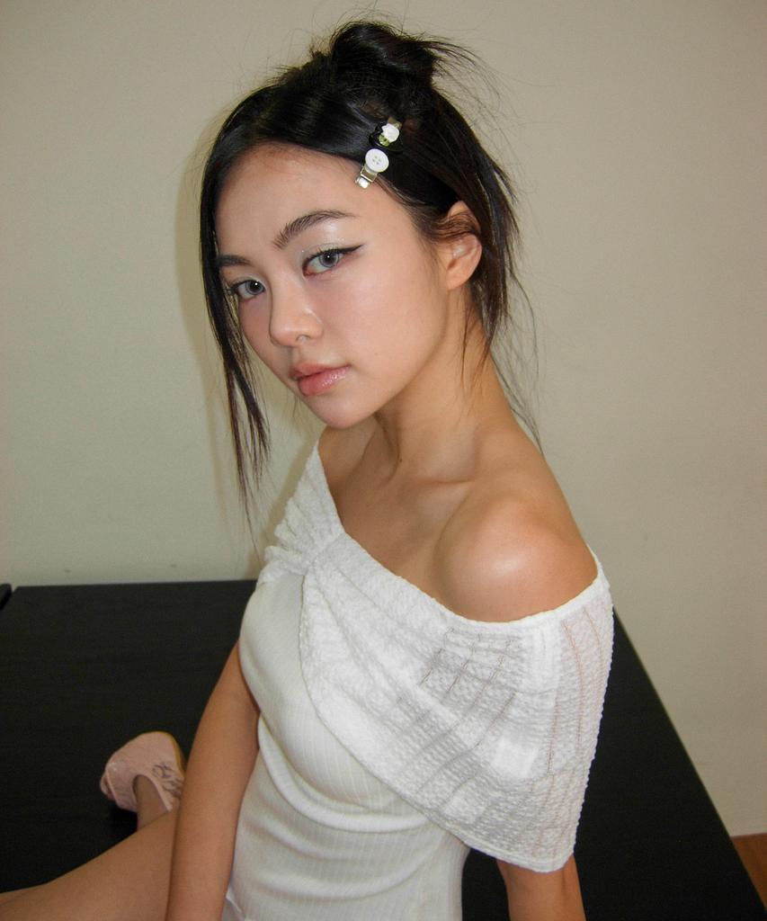 VINAJ Lace Shirred Off-Shoulder Sleeveless Cover-Up (White)