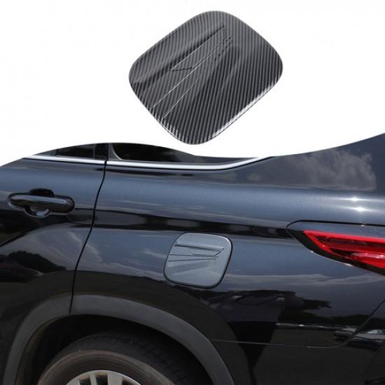 ABS Carbon Fiber Car Fuel Gas Tank Cover Trim For Toyota Highlander XU70 -24