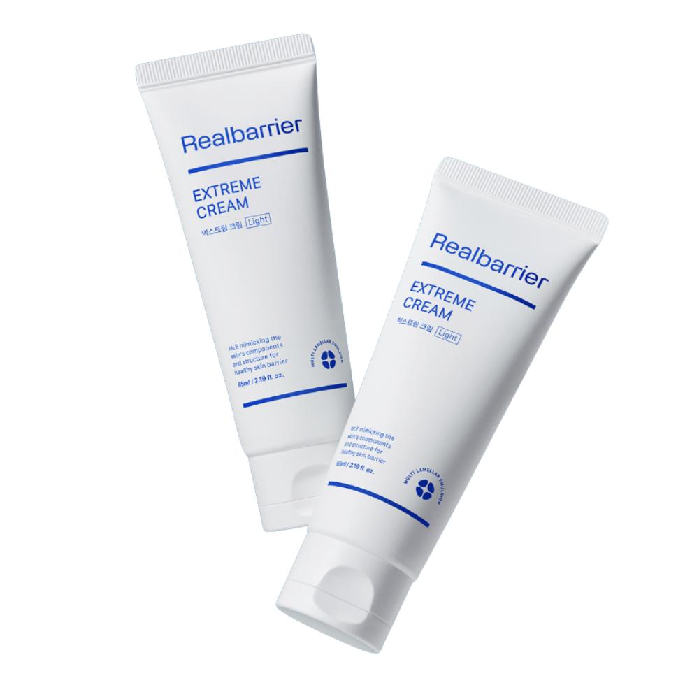 Real Barrier Extreme Cream Light 65ml Duo Set (1+1) - Refreshing Barrier Repair & Deep Hydration for Oily & Combination Skin