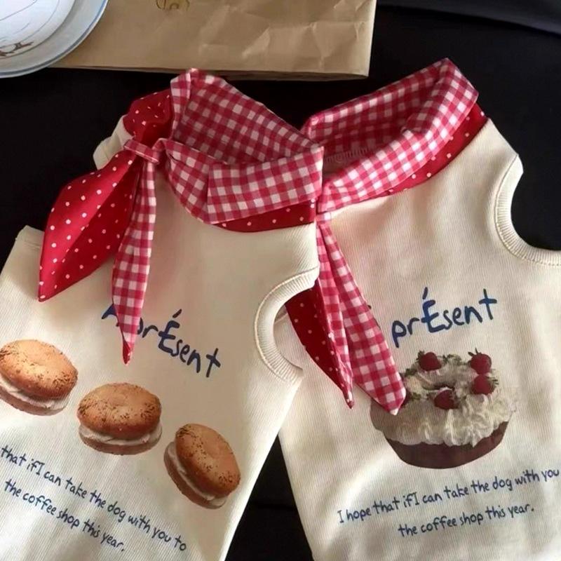 

Легкий літній одяг для домашніх тварин, маленьких собак та котів (Шнауцер, Мальтійська болонка, Бішон фрізе, Ведмедик (іграшковий пудель), Пудель) XS (Back Length 20cm, 1-2 lbs)