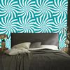 Hippie Wallpaper Turquoise Background, Turquoise Background for Living Room and Bedroom 50x1000