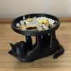 Süße Schwarze Katze Schmuckschale Harz Katze Schmuckschale Mini Tier Tablett für Ringe Ohrringe Schlüssel Schminktisch Organizer Heimdeko