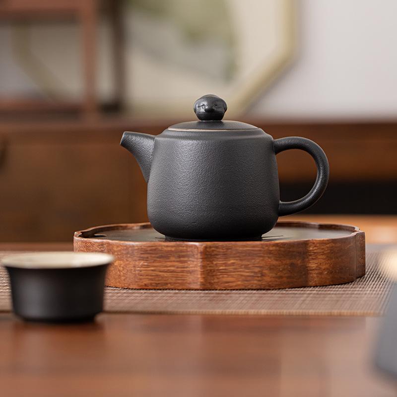 Frosted Coarse Pottery Teapot for Making Tea Household New Chinese Kung Fu Tea Set Tea Set with Filter Ceramic Single Pot for One Person