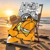 Garfield Print Beach Towel Design, Soft, Lightweight. for Home Bathroom, Spa, Pool, Yoga, Surfing, Camping, Gift for Family, Friend