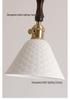 Japanese Retro Brass Glazed Ceramic Pendant Light for Bedroom, Dining, Bar, Entrance, and Tea Room