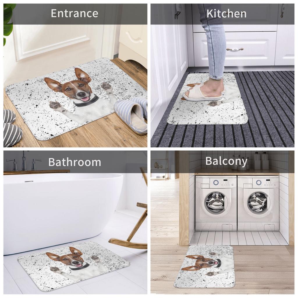 Funny Jack Russell Terrier Front Door Floor Entrance Mat Outdoor  Bath Kitchen Doormat Living Room Carpet Rug