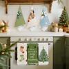 2/4/6pcs Set Kitchen Towels Snowman Christmas Tree patternHand Towels Christmas Decorations for Home Noel Dish Towels Gifts