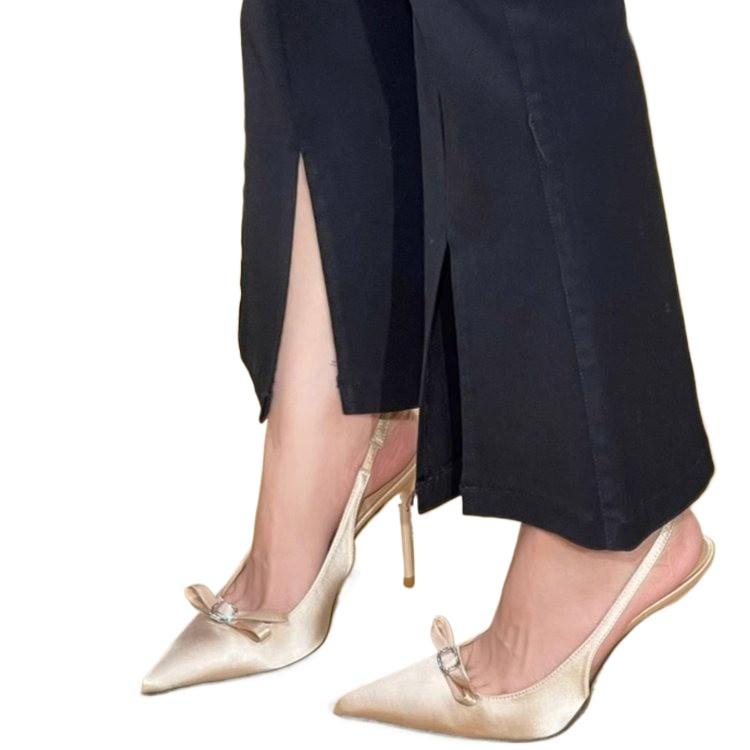 Fashion New Style Women's Sexy Sandals Elegant Patent Leather Pointed-toe High Heels Comfortable Banquet Thin Heel Sandals Zapatos Mujer