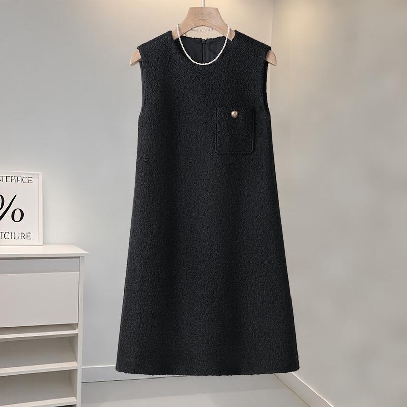 

Cypress Creek Women s Round Neck Wool Blend A-Line Vest Dress S