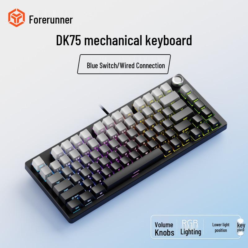Qian Xing Zhe DK75 Three-Mode Mechanical Keyboard: Wireless, Bluetooth, Wired, Office Portable with Numpad