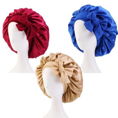Cuffia da notte Copricapo in raso con fascia per capelli Cuffia da notte in seta Fascia larga Cura dei capelli Cuffia da notte Donna