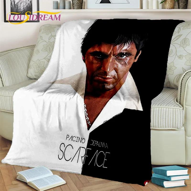 Scarface 3D Classics Movie Tony HD Blanket,Soft Throw Blanket for Home Bedroom Bed Sofa Picnic Travel Office Cover Blanket Kids