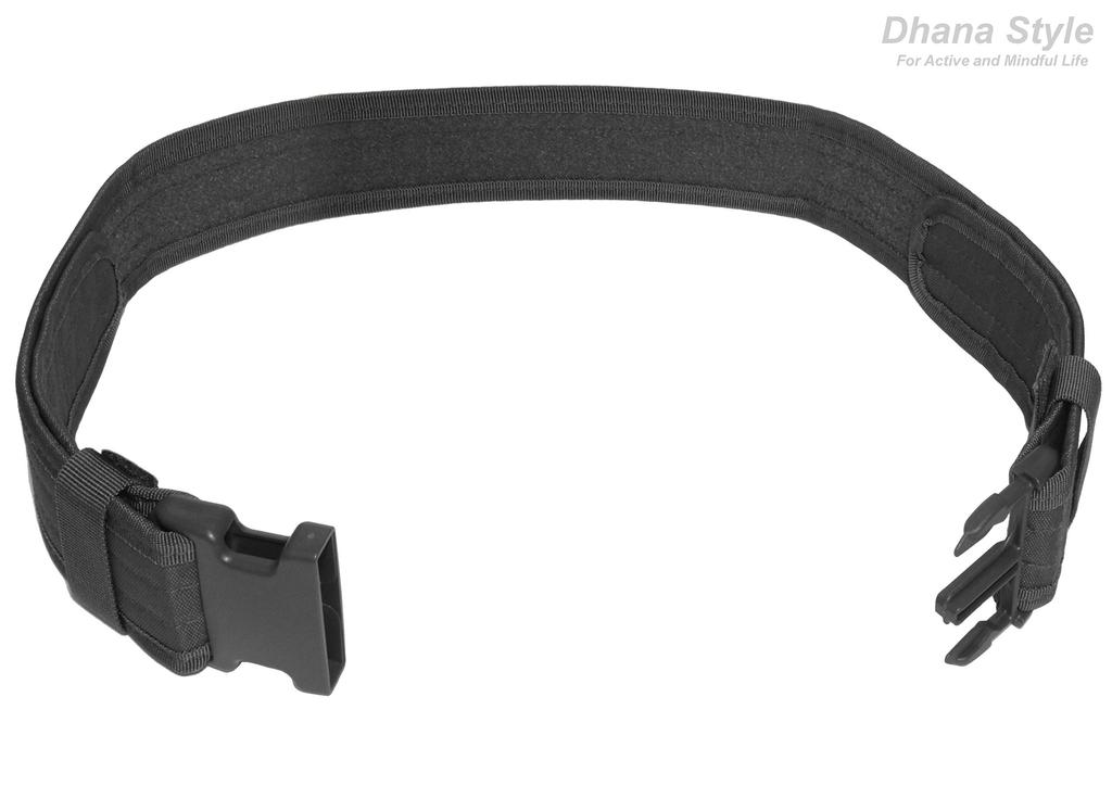Dhana Style Tactical Waist Military Gun Belt for Outdoor SLM Belt, Heavy-Duty Belt, Airsoft, Activities, DIY, Type (BLACK)