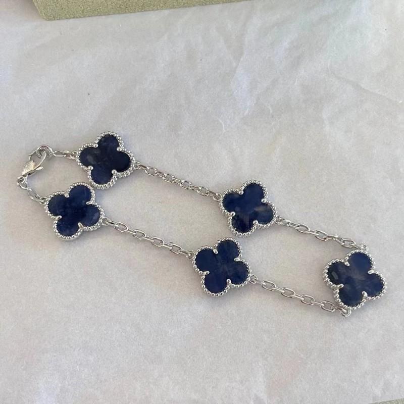 Clover Bracelet CNC Buckle Thick Chain Rose Gold Red Agate Black Agate Lucky Bracelet for Women