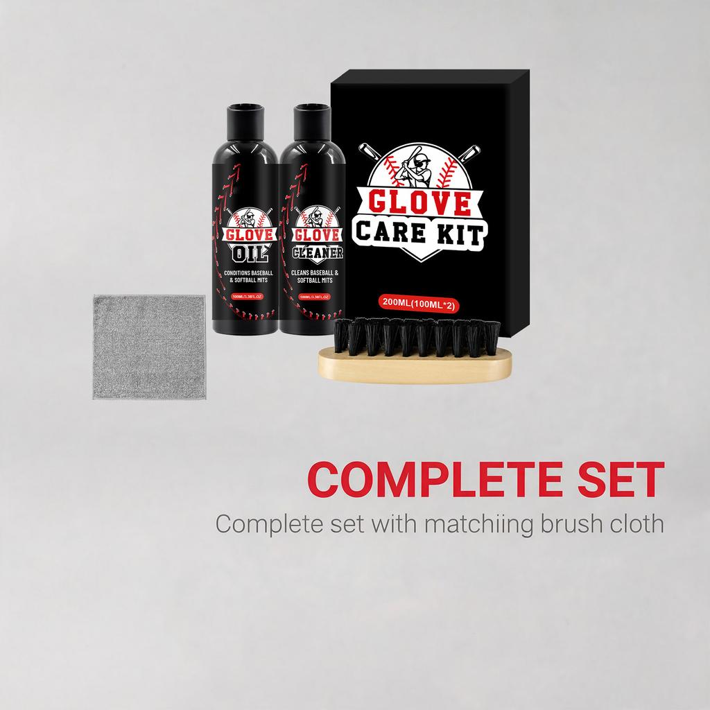 Baseball Leather Kit for Conditioning, Cleaning and Maintenance