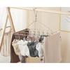 Rakkyerso Clothes Drying Rack, 40-Piece Square Hanger, Stainless Steel, Durable, Anti-Slip, Easy to Store, Rust-Resistant