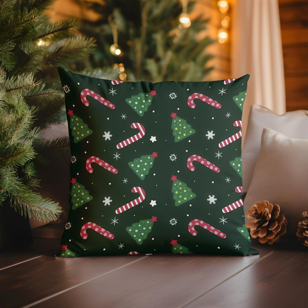Home Decor Festive Tree Pattern Pillow Cover For Home Pattern Cushion Cover Suitable For Sofa Bedroom Car Pillow Cover