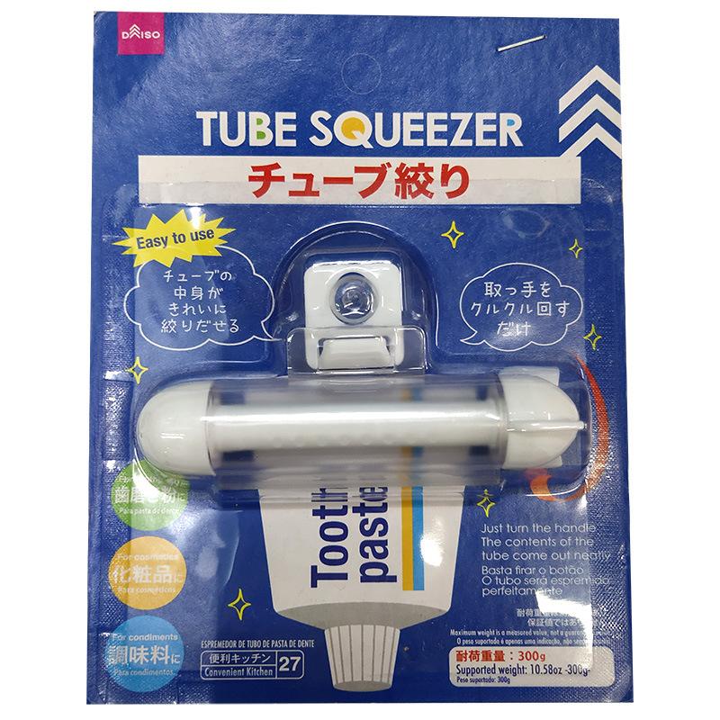 

Japanese-Style Toothpaste Squeezer Manual Suction Cup Shelf Facial Milk Hand Cream Wall-Mounted Tube Product Squeezer белый