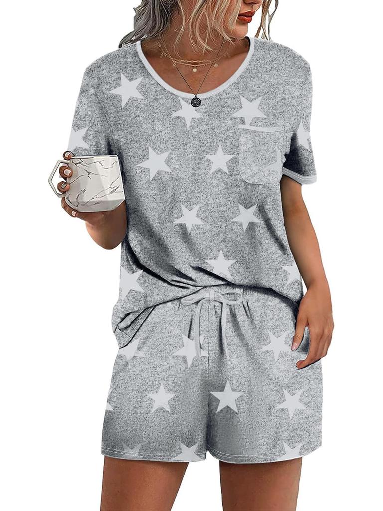 2026 Women's Summer Fashion Set: Round Neck Short Sleeve T-Shirt & Shorts for Casual Wear