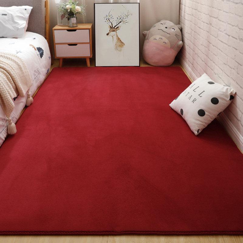 Tappeto Antiscivolo in Pile di Corallo Monocolore - Tappeto Morbido a Pelo Corto per Camera da Letto e Soggiorno
