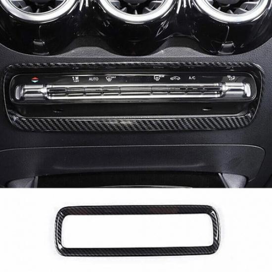 Car Inner Central AC Button -22 Carbon Fiber For Benz GLA Control Cover Trim