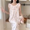 Suspender Nightdress Women's Summer Sweet 1011 New Summer Cute Sexy Girl Pajamas Korean Version Vacation Cloud Cotton