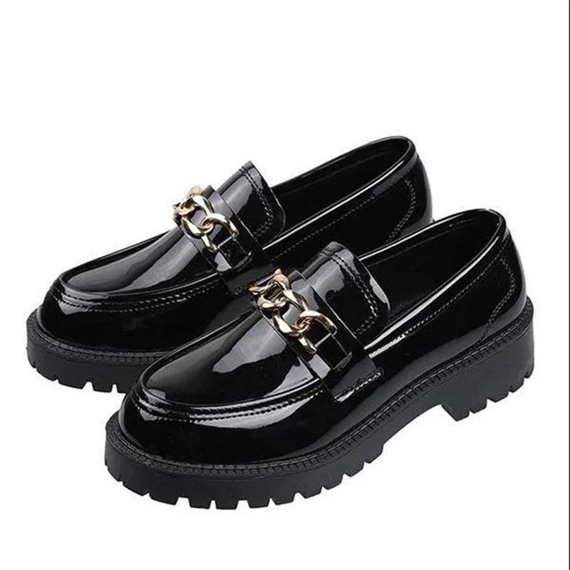 One-pedal loafers, college style flat-bottomed lazy shoes 2025 spring and autumn new Korean version single shoes jk small leather shoes women's tide