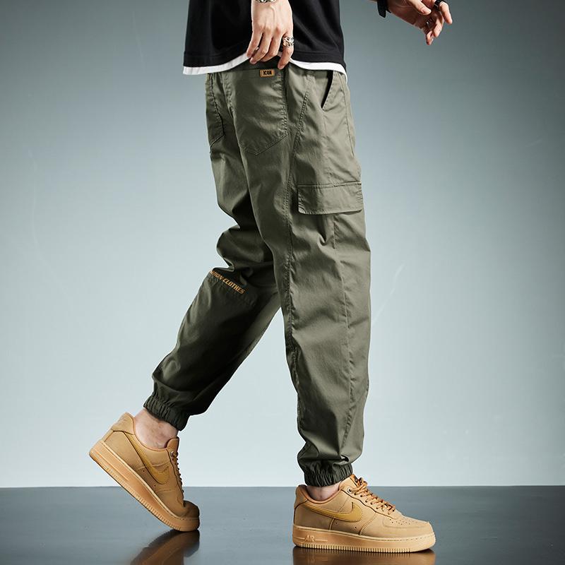 Tooling pants men's spring and summer loose large size Harlan leggings men's trendy brand ruffian handsome casual pants