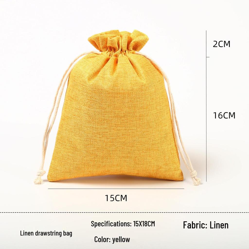 Custom Drawstring Wenwan, Cotton, Linen, or Rice Bag