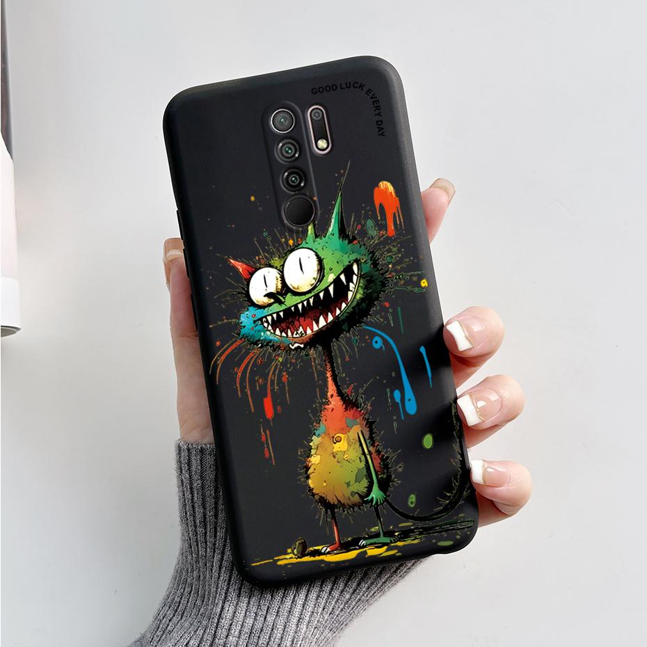 For Xiaomi Redmi 9 Cute Cartoon Cover For Xiaomi Poco M2 Reloaded Phone Coque For Xiaomi Redmi 9 Prime Soft Protective Covers