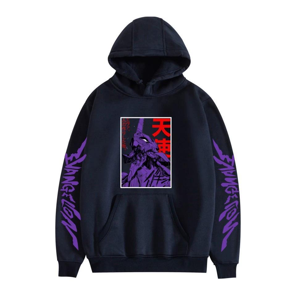Mens Womens Hoodie EVA Hoodies Streetwear Casual Cartoon Printed Hooded Pullover Sweatshirts