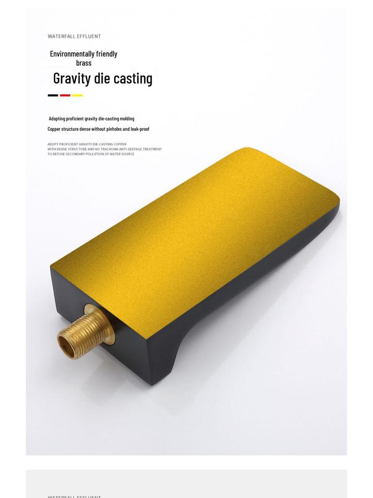 All-Copper Concealed Wall-Mounted Waterfall Basin Faucet (Hot & Cold)