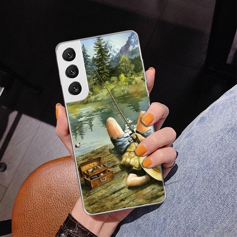Offshore Angling Fishing Fish Rod Phone Case For Samsung Galaxy S24 S25 Edge S26 Ultra S23 S22 S21 Plus S20 FE + Personalized Pr