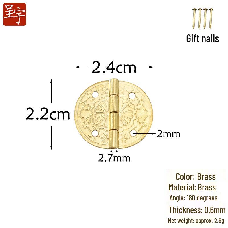 Retro Chinese Style Small Folding Butterfly Antique Jewelry Box with Pure Copper Hinges