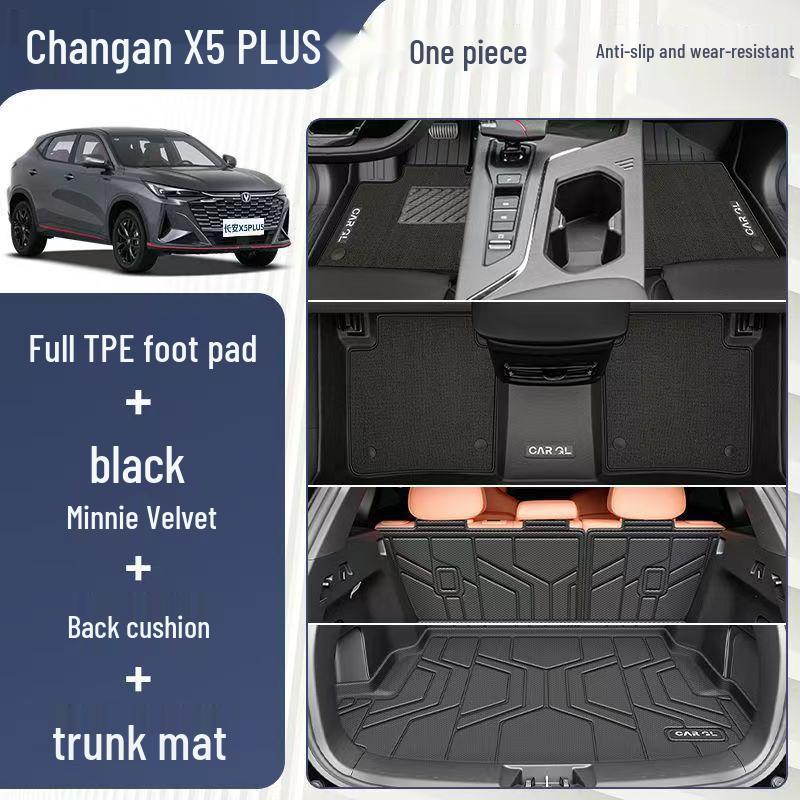Odorless Floor Mats for 2024-2026 Changan X5 PLUS Bumper TPE Driver's Seat