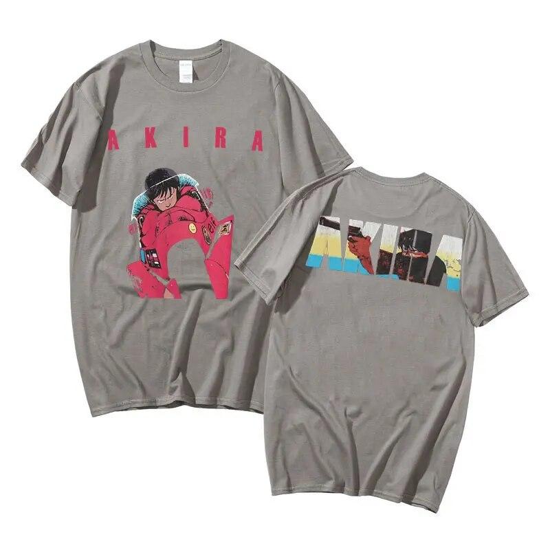 90s Action Sci-fi Anime Akira Double Sided Graphic Print Tshirt Unisex Women Fashion Streetwear Oversize Hip Hop Tees Short Sleeve
