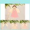 Charming Wooden Christmas Angel Girl Decorations In Soft Fabric For Festive Cheer