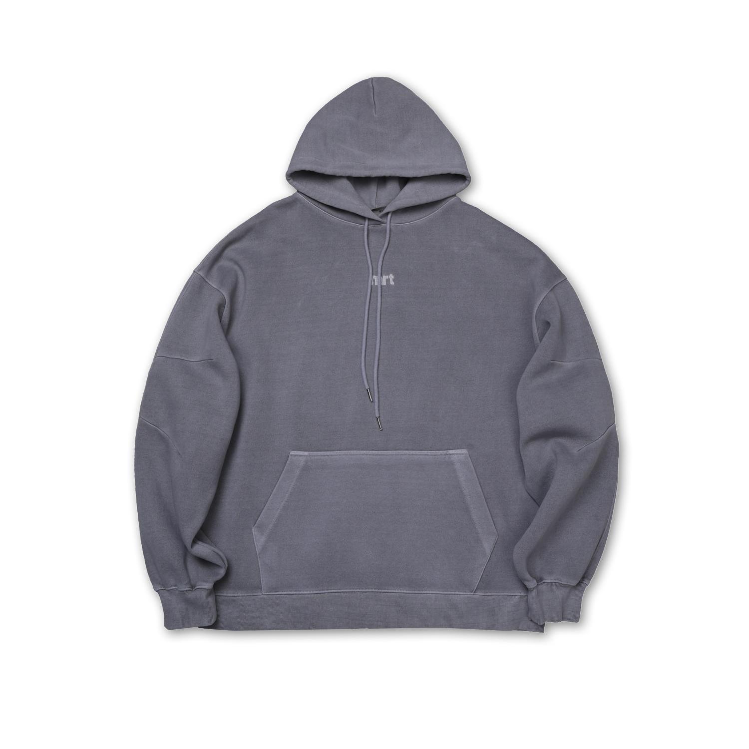 Mart Pigment Line Pintuck Hoodie Light Grey L