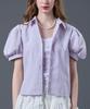 Sitipabjeu [Cp] Sierra Puff Small Check Classic Basic Short Sleeve Shirt [Purple] Summer Ver.