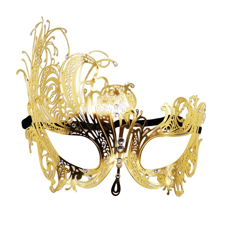 Elegant Metal Diamond Mask Masquerade Couple Halloween Party Women Accessory