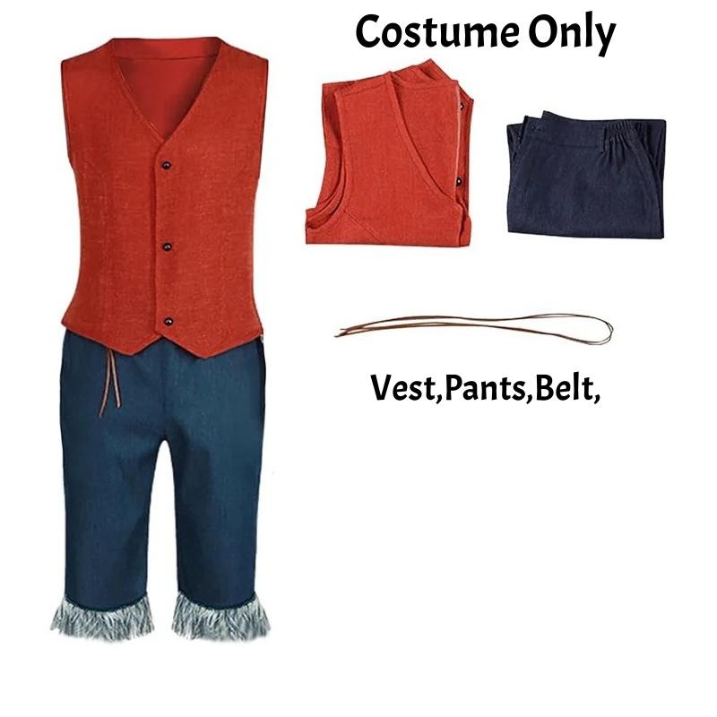 Monkey D Luffy Cosplay Tērps Vīriešiem